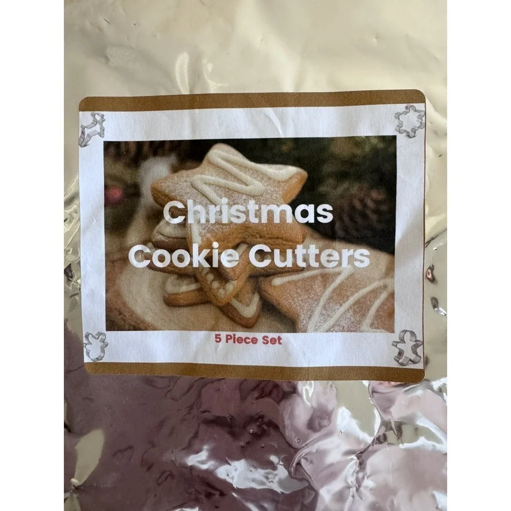 New Christmas Cookie Cutter Set - 5 Piece Holiday Cookies Molds Stainless Steel